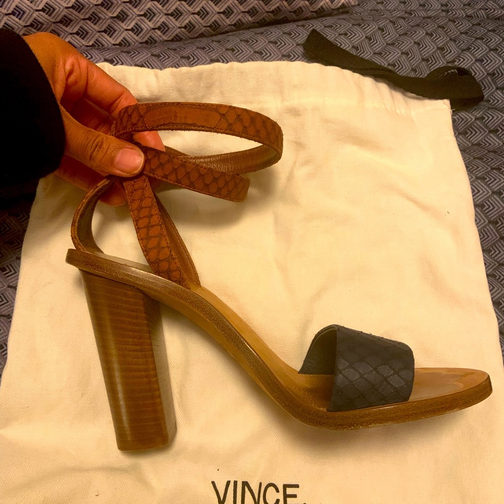 Vince High Heel Ankle Strap Sandals - Size 7